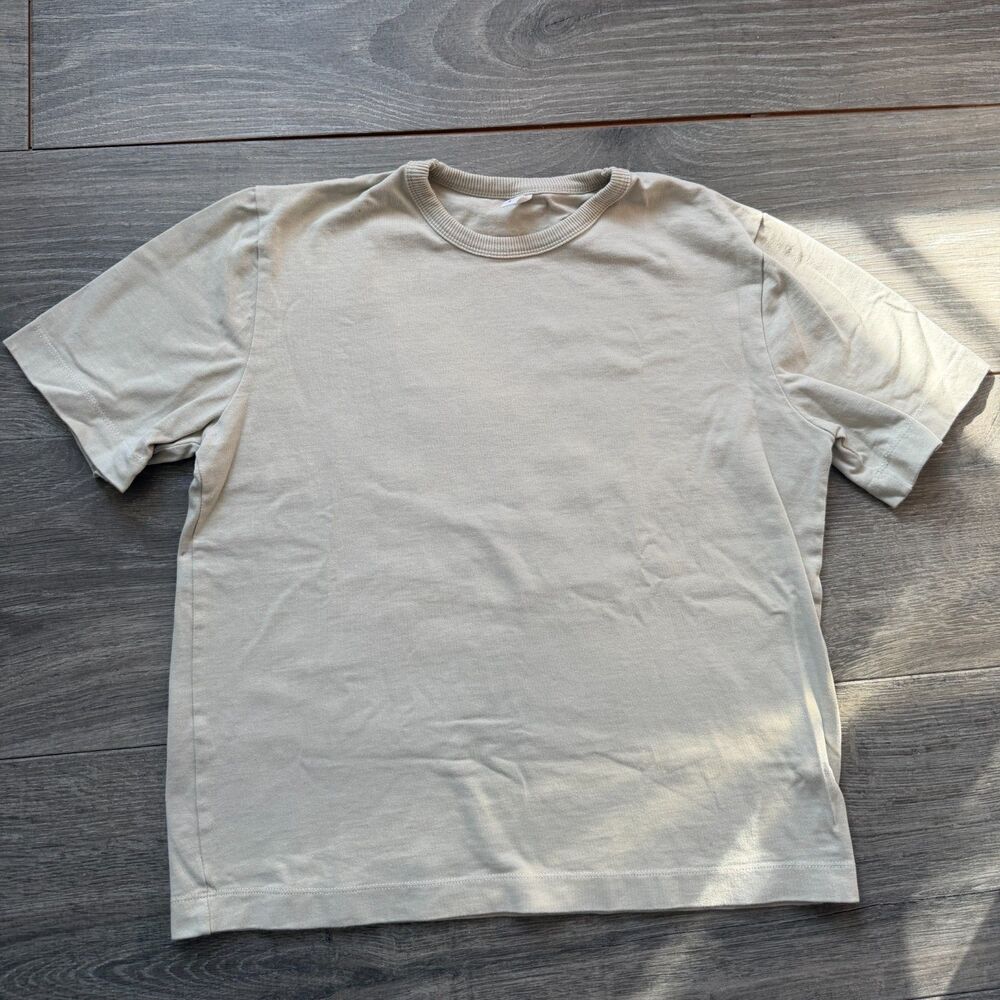 Kotn Heavyweight Crewneck T-Shirt in Tan Unisex Sz. Small